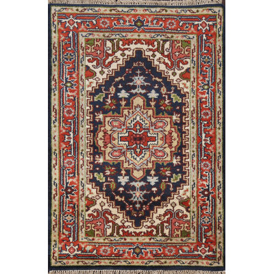 Tapis oriental géométrique en laine 3x5