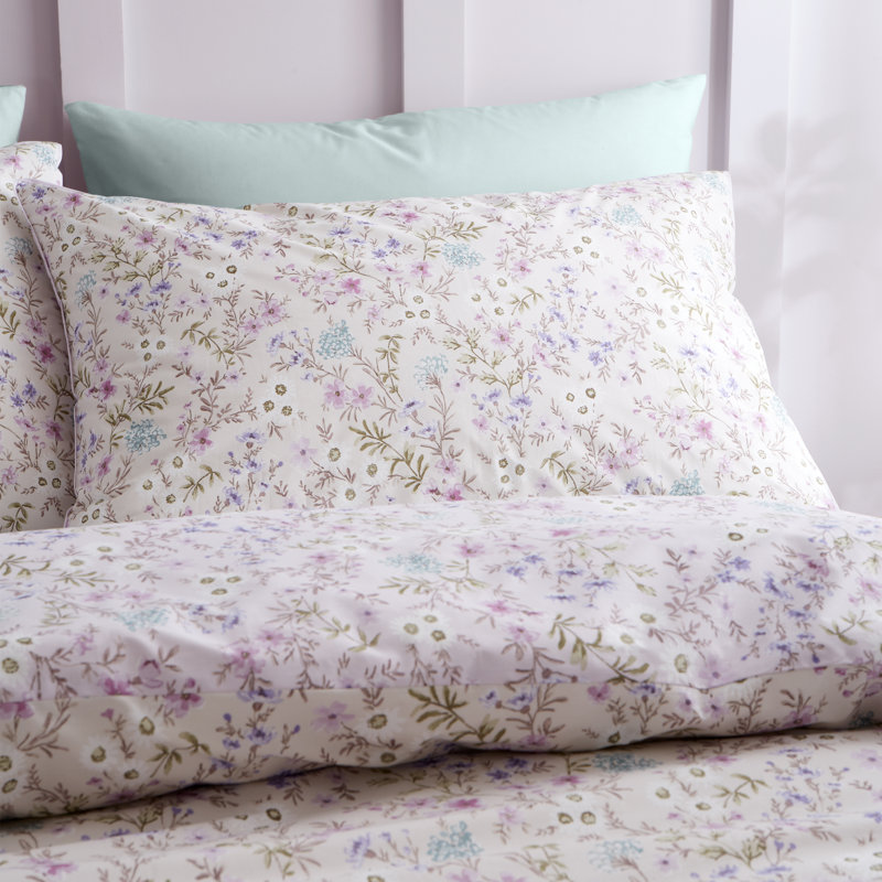 Ditsy Floral 200 Thread Count Cotton Reversible Duvet Cover Set, Double Duvet Cover Set + 2 Pillowcases