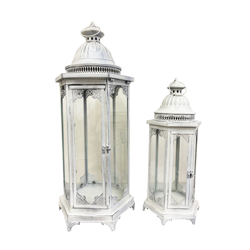 28'' H Glass Tabletop Lantern