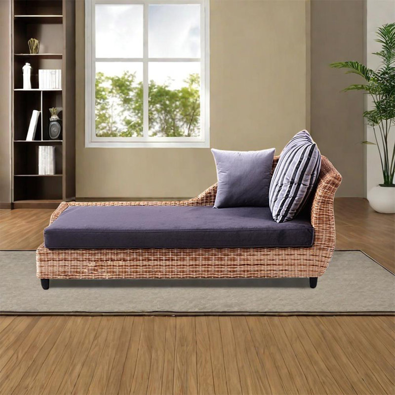 Chaise en rotin de bois massif exquise et moderne, Orienté à droite