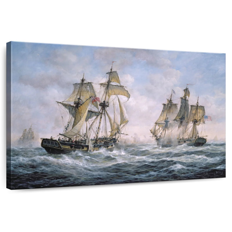 Mait Action Between U.S. Wasp And H.M. Frolic, 34" H x 51" W