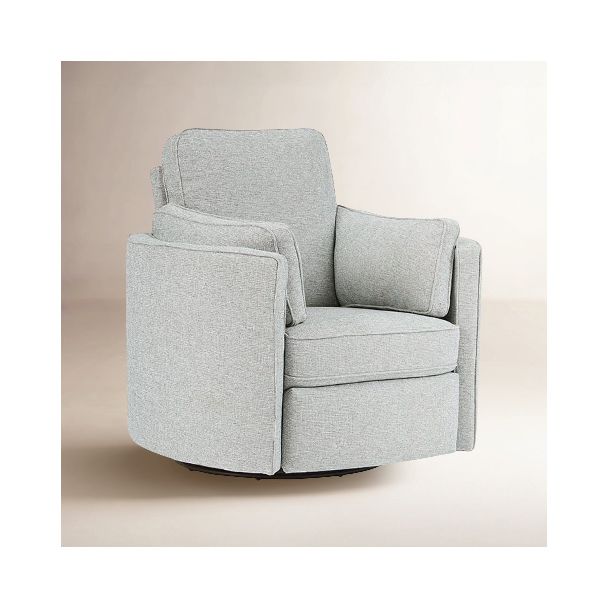 Vedika Swivel Recliner, Radical Ash Gray Performance Chenille, Manual