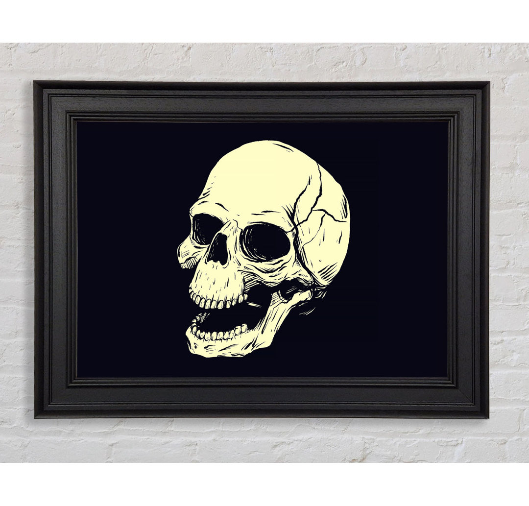 Gerahmtes Leinwandbild Laughing Skull