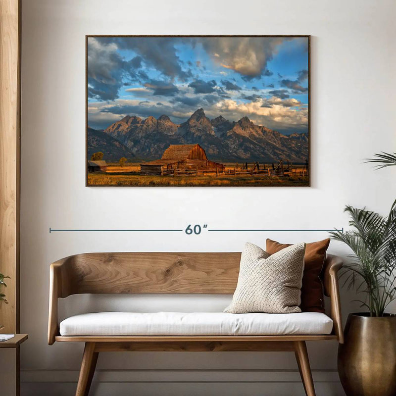 Rustic Wyoming, 25 po x 17 po, Cadre flottant noyer