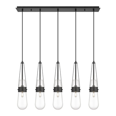 Luminaire suspendu en grappe à 5 lumières Aurelio