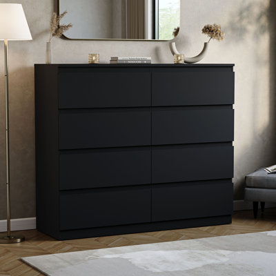 Cunha 8 - Drawer Wide Chest of Drawers, Large Bedroom Storage Cabinet