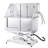 50" W Metal Dog Grooming Tub Electric Height Adjustment with Left Door Opening