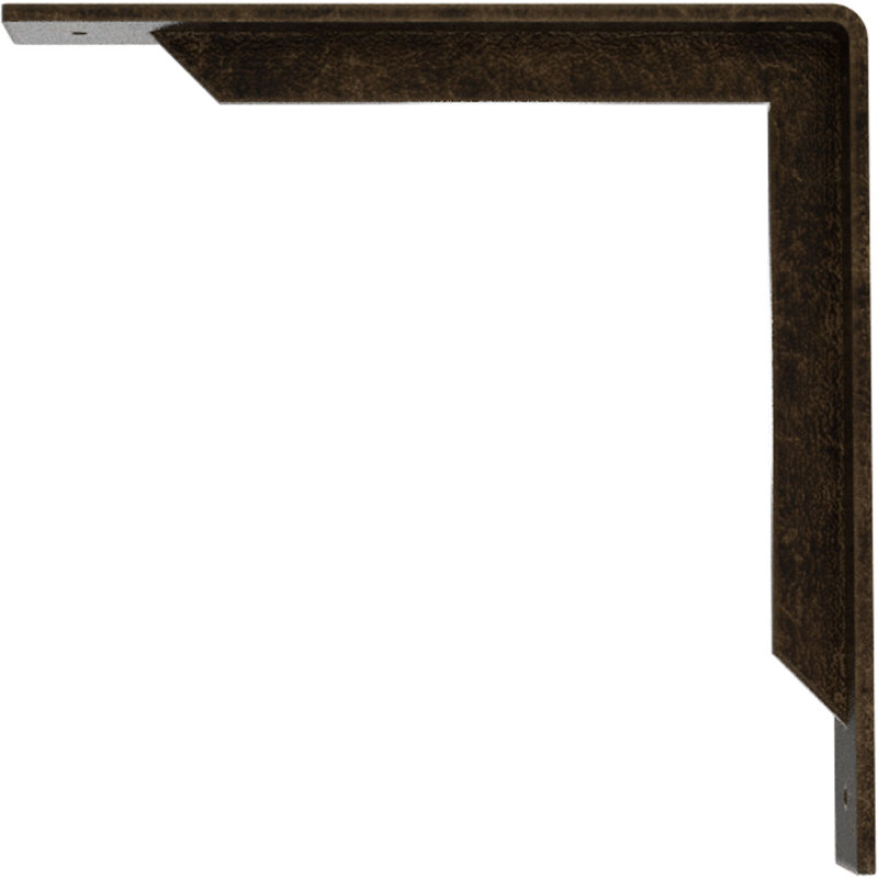 Support en acier 2 pi l 2 po x P 12 po x H 12 po Stockport, H 12 po x l 2 po x P 12 po, Or pâle antique