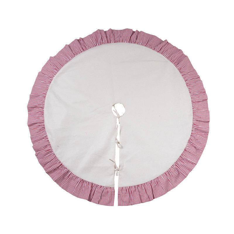 Transpac 48 in. Holiday Ruffle Tree Skirt