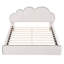 Grand lit plateforme tapissier avec tête de lit en forme de nuage, cadre de lit-1258294568