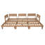Ensemble modulaire d'extérieur modulaire en bois d'acacia avec coussins épais pour un salon de patio flexible et un confort durable.