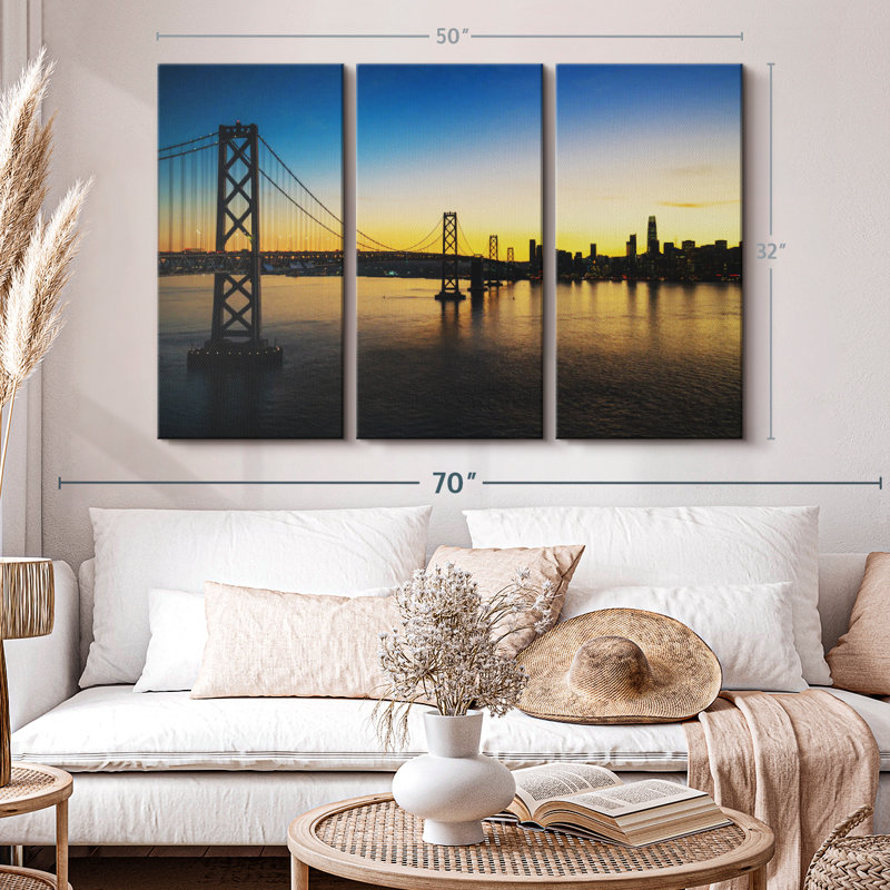 «San Francisco Nightfall», 3 pièces, H 32 po x l 50 po
