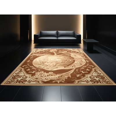Tapis damassé rétro Olney Peach