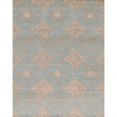 Ikat Area Rug in Gray/Light Blue/Beige