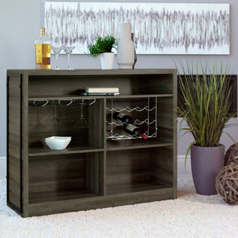 Armoire à vin en bois vieilli à 5 tablettes Garrison