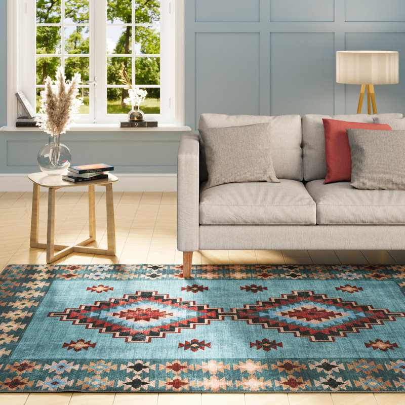 Vintage Look Cotton Flatweave Area Rug, 280cm x 380cm