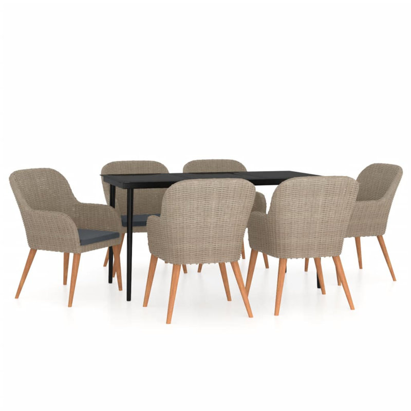 Ensemble bistro Janill Square pour 2 personnes, 29.1" H x 55.1" W x 27.6" D, Brown, 6