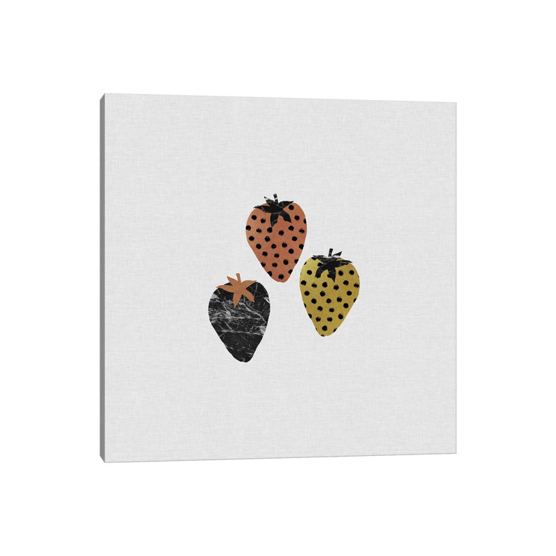 Scandi Strawberries 1 Piece Wrapped Canvas Wall Art, 66.04cm H x 66.04cm W x 1.91cm D