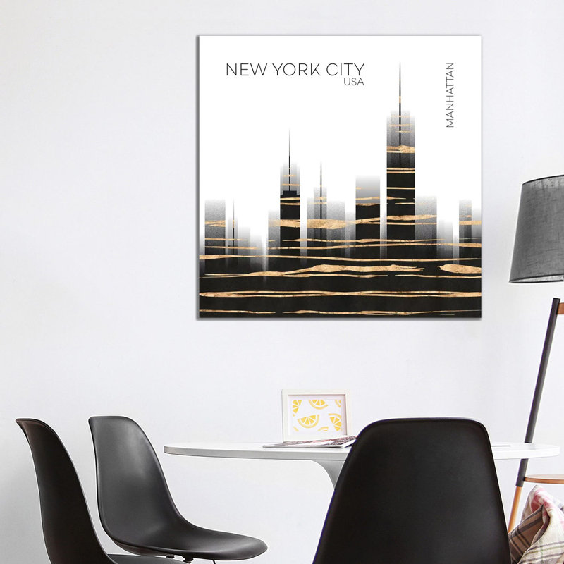 Urban Art NYC Skyline by Melanie Viola - Print on Canvas, Wrapped Canvas, 93.98cm H x 93.98cm W x 3.81cm D