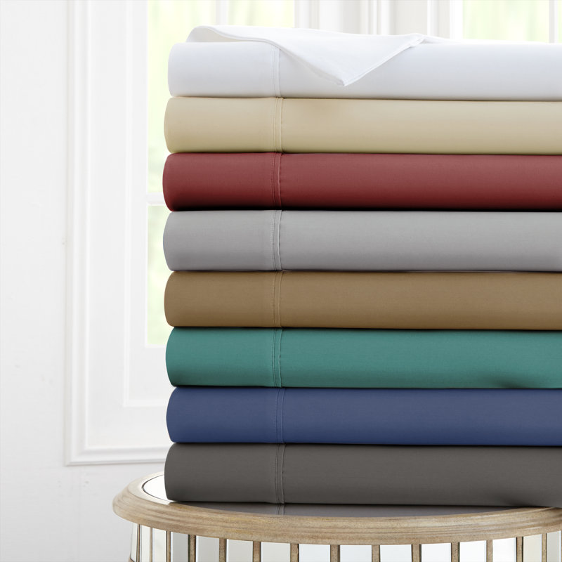 Cool Comfort Microfiber Sheet Set, Twin Sheet Set + 1 Fitted Sheet + Pillowcase, Gray