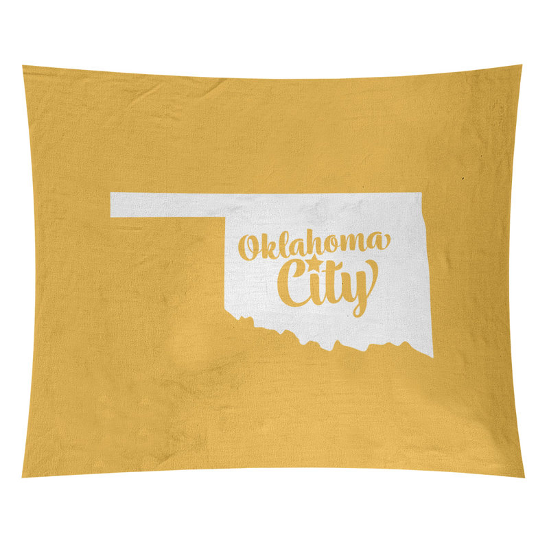 Tapisserie Oklahoma City, H 88 po x l 104 po, Jaune