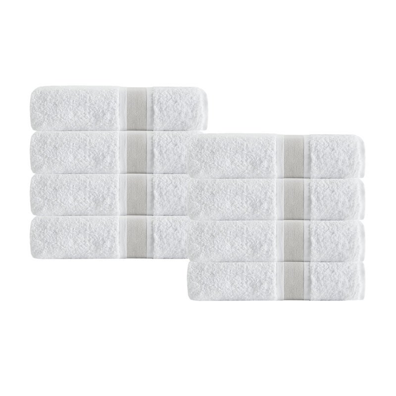 Ensemble de 8 serviettes en coton Amair, Beige