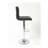 2pcs Black Faux Leather Hydraulic Stools, Adjustable, 360° Swivel, Chromed Base And Footrest, Provides Comfortable Seating Bar Black, 360 Degree With Meets Diverse Needs