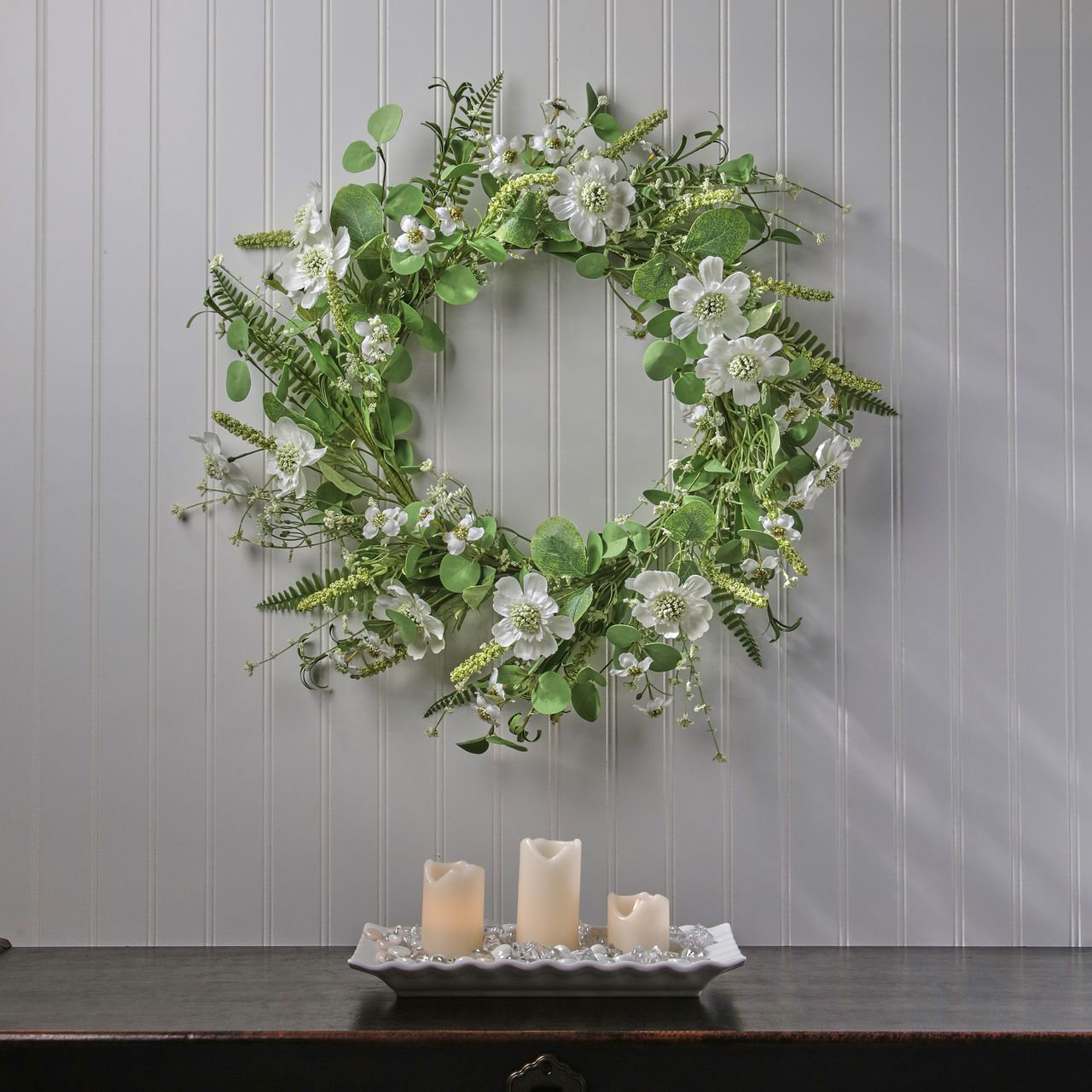 22" Summer Scabiosa Wreath