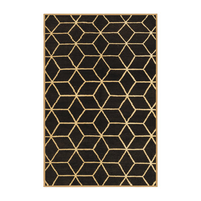 Tapis abstraits brun 5064