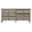 Commode double en bois gris recyclé Victoria à 6 tiroirs-1067326314