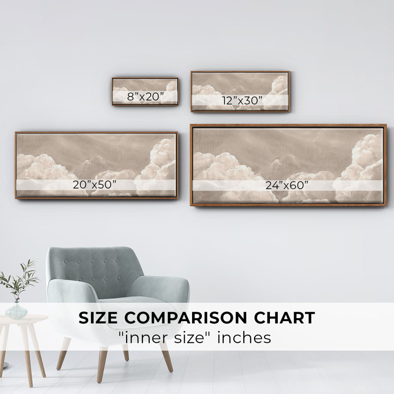 Painted Clouds II- Framed Canvas