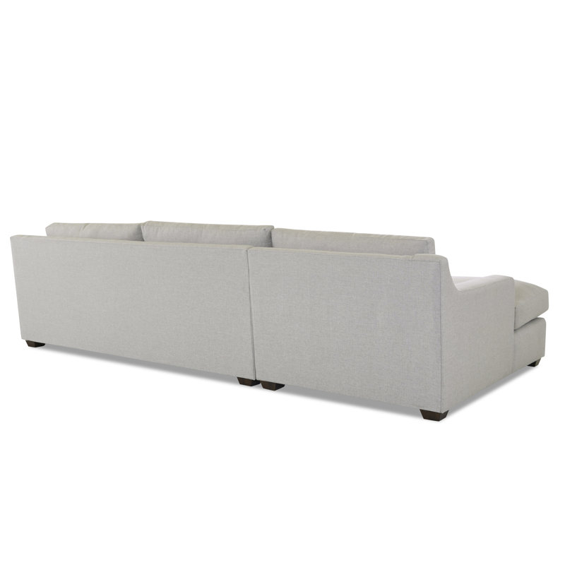Rhodes 2 - Piece Upholstered Sectional, Left Hand Facing, Nave Charcoal Performance Distressed Velvet