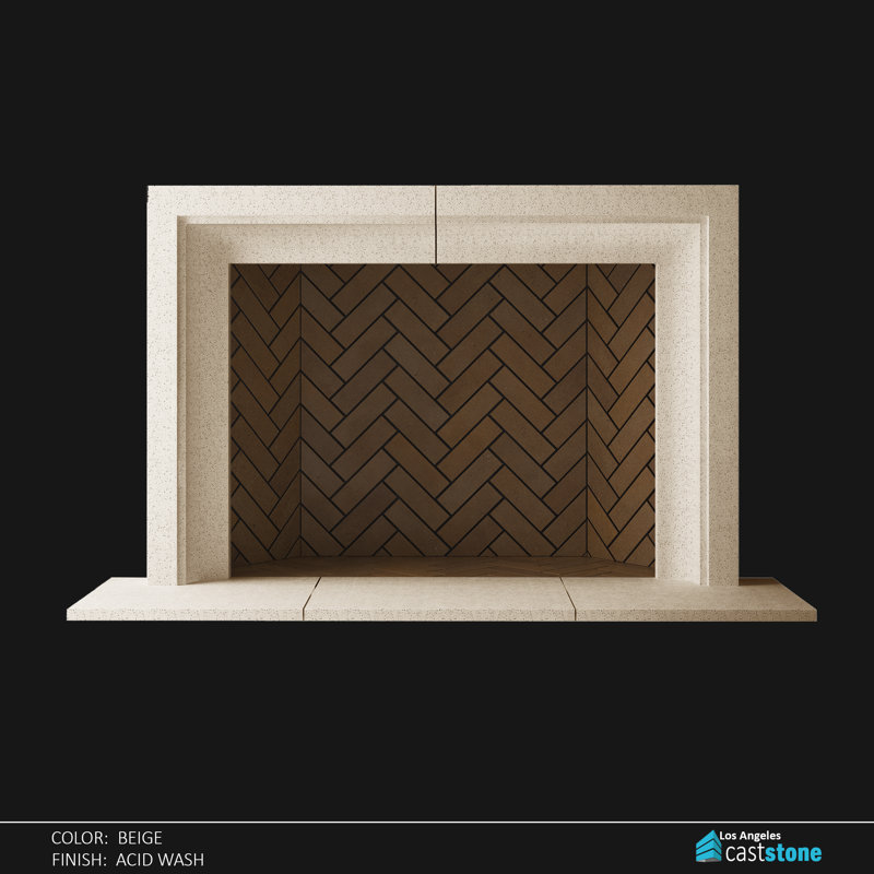 Rio Fireplace Surround, Beige Acid Wash