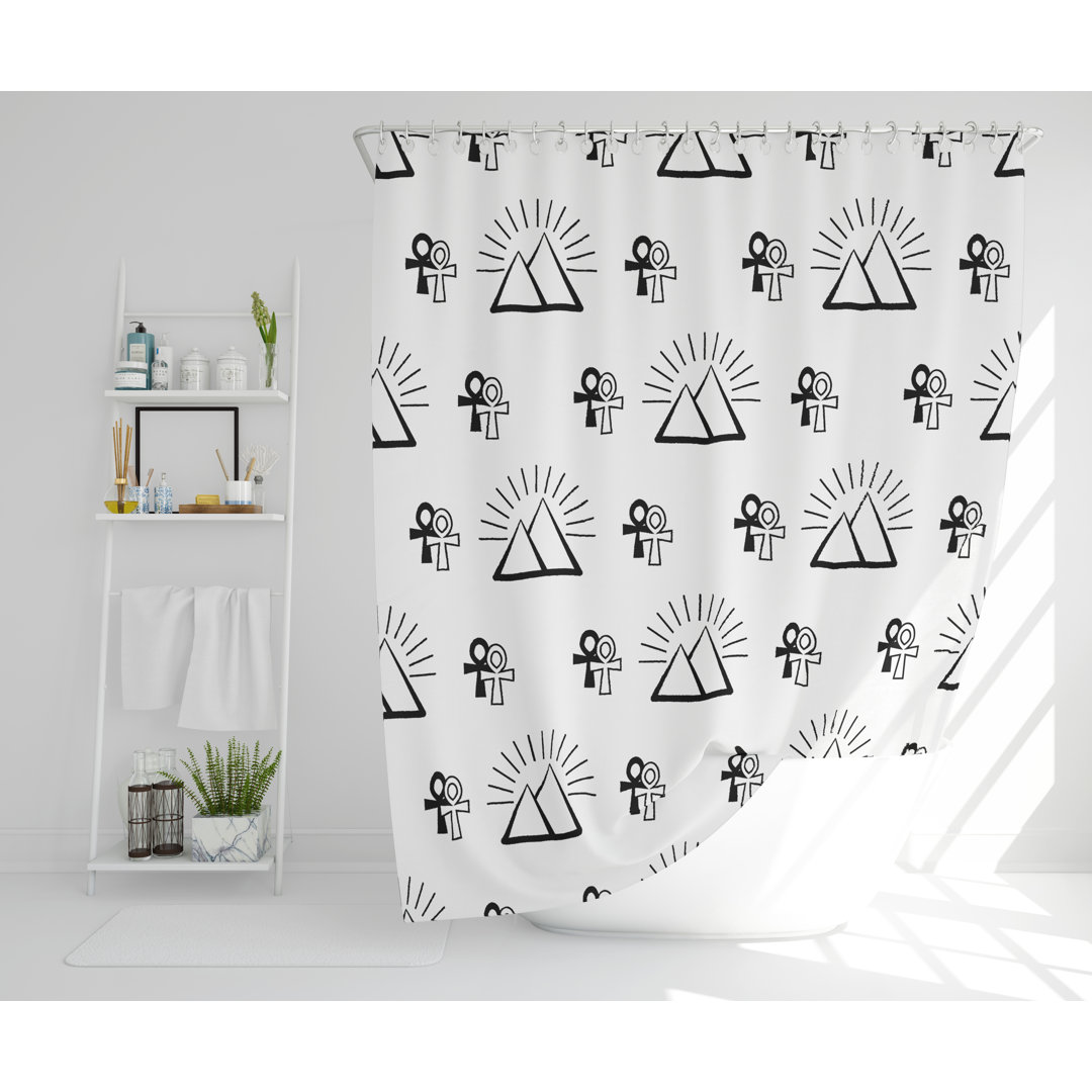 Regner 2 Piece Polyester Shower Curtain Set
