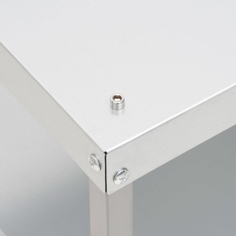 Table pour fumoir en acier galvanisé 15,7 po x 11 po x 17,5 po Vidaxl