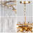 8 - Light Dimmable Drum Glass Chandelier