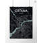 « ottawa city map », reproduction d’impression sur affiche en minuit-22633996