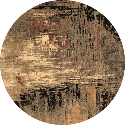 Tapis brun moderne Mid-Century Hambeldon 2808
