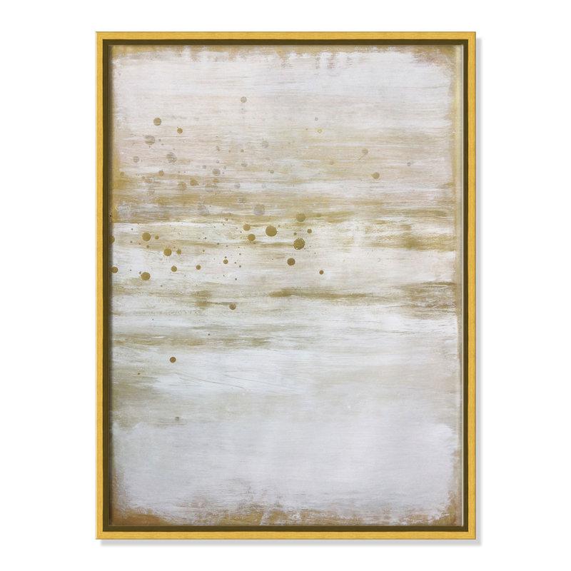 « golden whiteout-floater », peinture sur toile, H 24 po x l 18 po x P 2 po