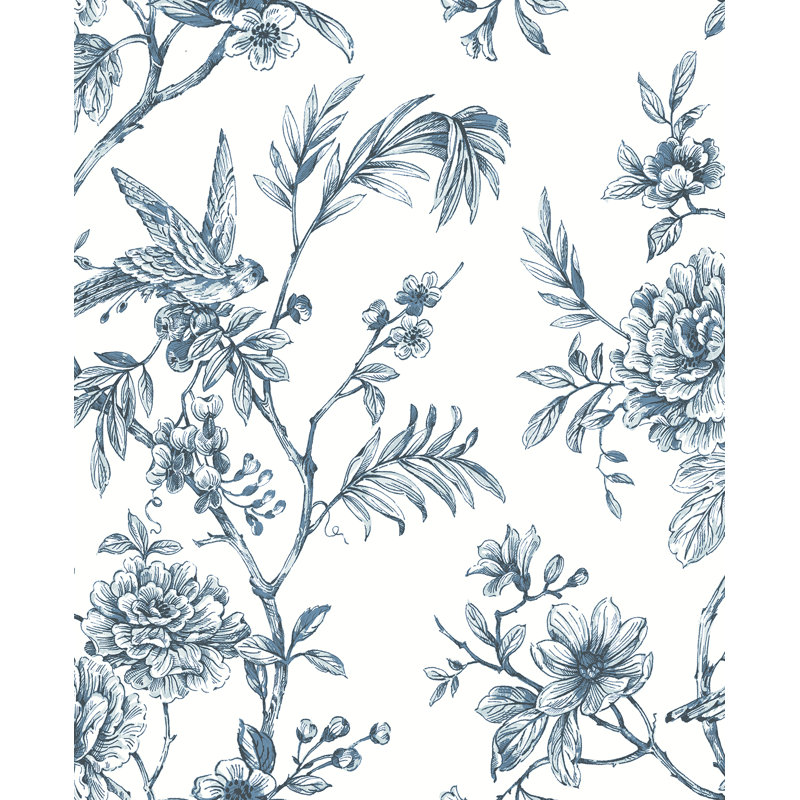 Rouleau de fleurs Melvin, Bleu