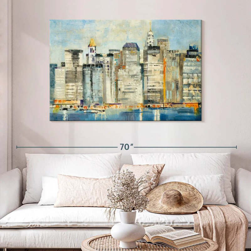 Sireci Waterfront Skyline, 32" H x 48" W