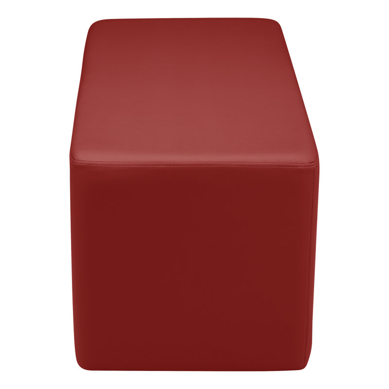 Tabouret rectangulaire modulaire à assise souple avec siège rembourré en mousse Shapes Series II, Bourgogne