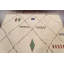 Tapis beige en laine noué à la main de conception unique 6 pi 0 po x 9 pi 9 po marocain