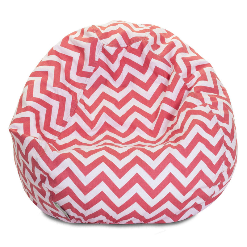 Fauteuil à billes et méridienne standard 100% coton, Corail, H 22 po x l 28 po x P 28 po