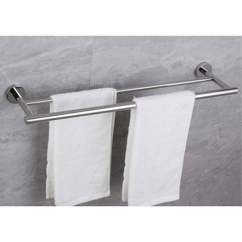 Porte-serviettes mural en acier inoxydable de 23,6 po - apparence simple, installation facile, pour plusieurs pièces au look moderne, à installer, à la maison