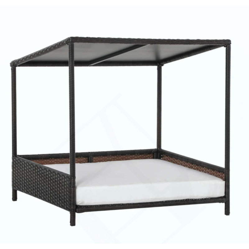 Dog House Raised Rattan Puppy Bed