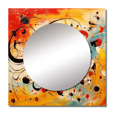 All That Jazz Colorful Joy - Abstract Collages Square Mirror For Wall Art Decor