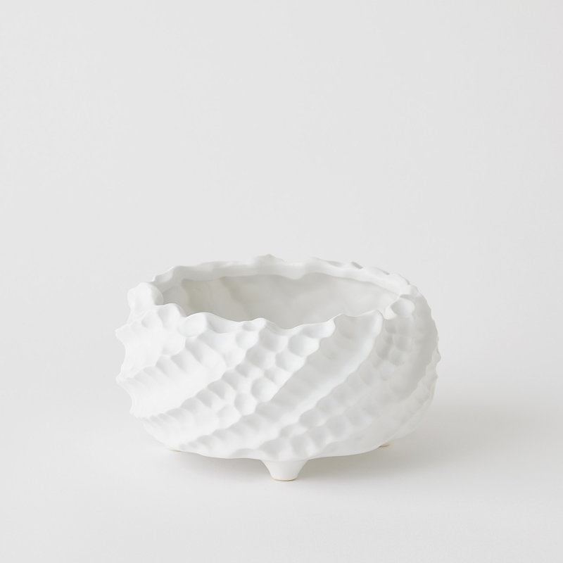 Cadoret Bowl, 3.5" H x 7" W x 7" D, Matte White