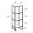4-tier Glass Bookshelf, Tempered Glass Display Shelf, Modern Open Shelf Bookshelf, Slim Shelving Unit Bookcase For Living Room, Home Office, Bedroom, Black-1188723609