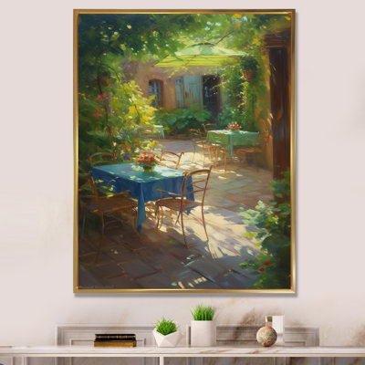 «Blue Table In The Forest Cottage», reproduction sur toile